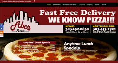 Desktop Screenshot of abos-pizza.com