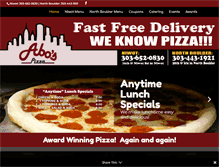 Tablet Screenshot of abos-pizza.com